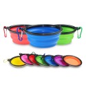 Silicone Collapsible Pet Bowl With Carabiner