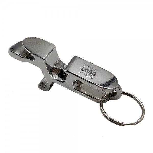 Metal Bottle Opener W/Keychain