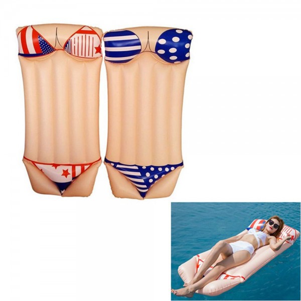 Inflatable Bikini Pattern Floating Bed