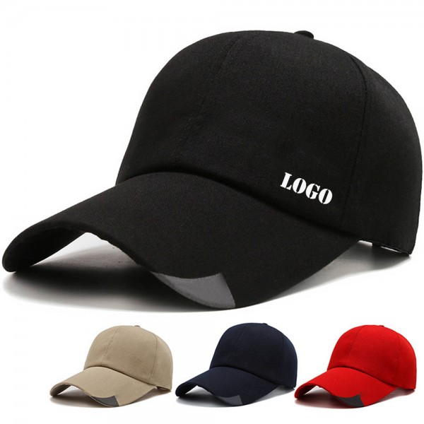 Breathable Peaked Baseball Cap with Mesh