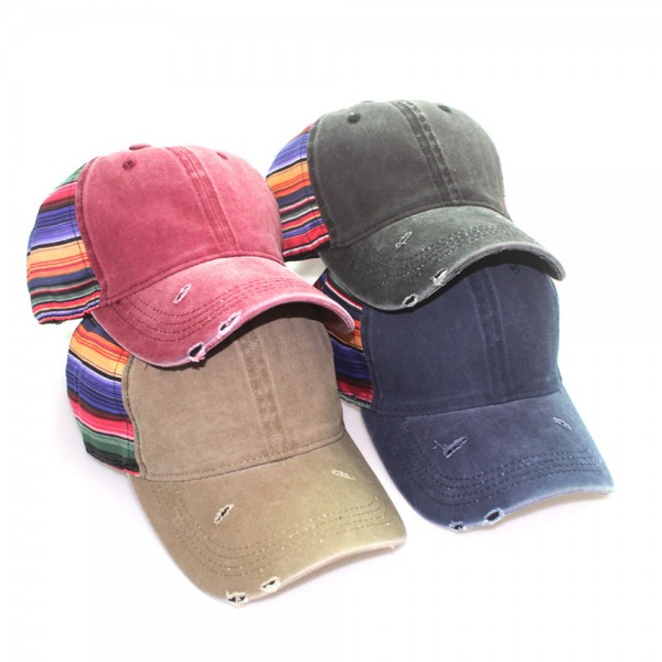 Color Stripe Baseball Cap