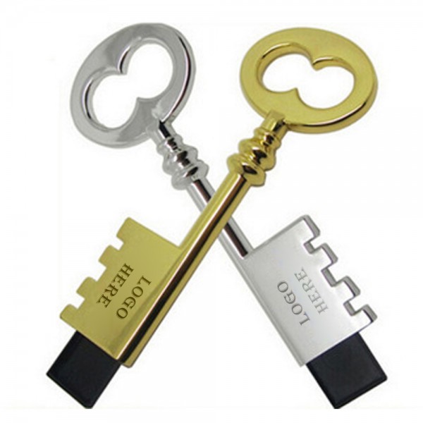 Key Shaped Metal USB Flash Drive (4 GB)