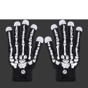 LED Halloween Knitted Skeleton Glitter Gloves