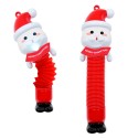 Christmas Santa Claus Pop Tube Decompression Toy with LED