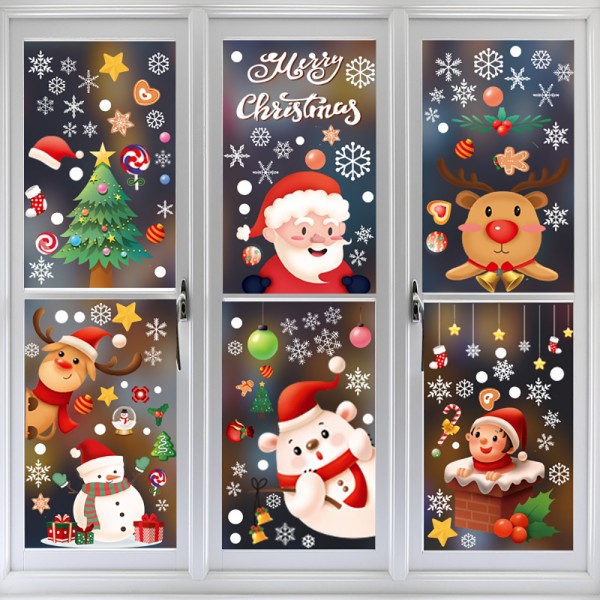 Christmas 242PCS Window Static Sticker Set