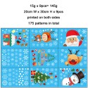 Christmas 242PCS Window Static Sticker Set