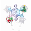 5PCS Christmas Mylar Balloon Set