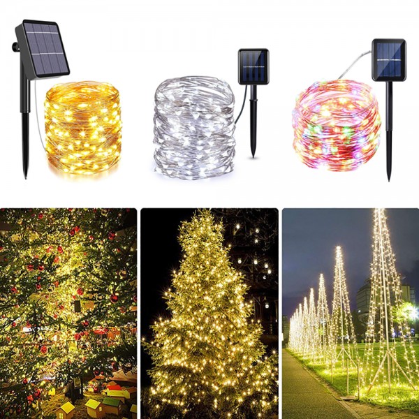 39ft 100 Led String Light Solar Decoration Lamp