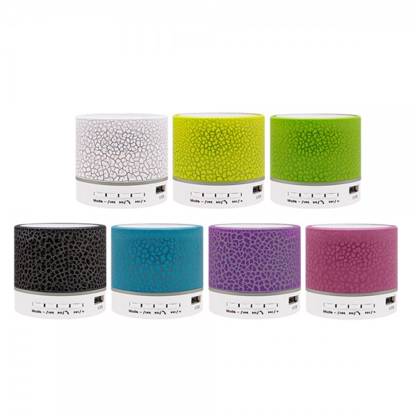 Wireless USB charging mini LED cracked colorful bluetooth speaker with custom logo 