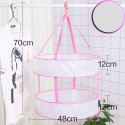 Double-layer foldable clothes hanger laundry rack clothes drying basket with custom logo 